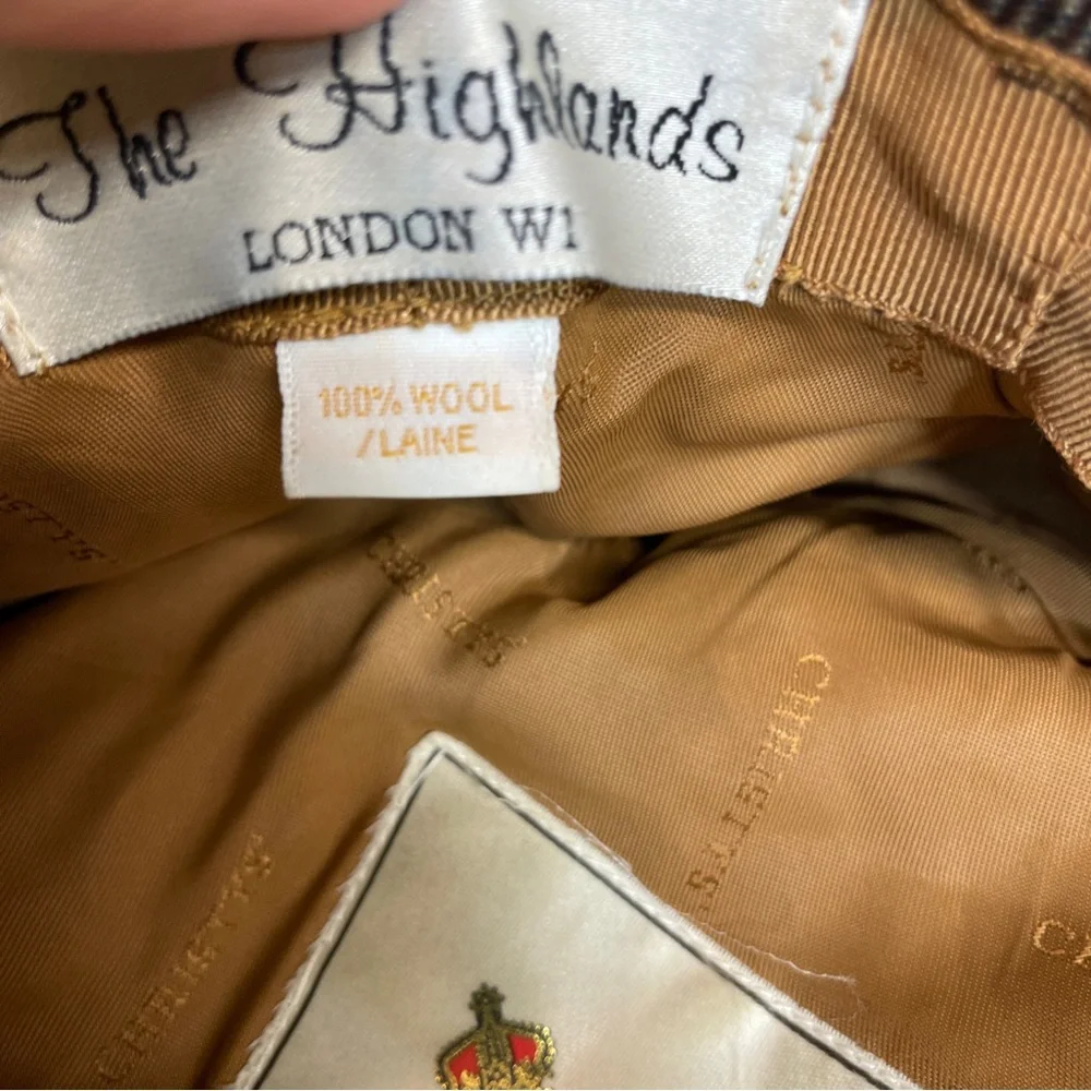 Christy Headwear London Balmoral Cap Brown Tweed Plaid‎